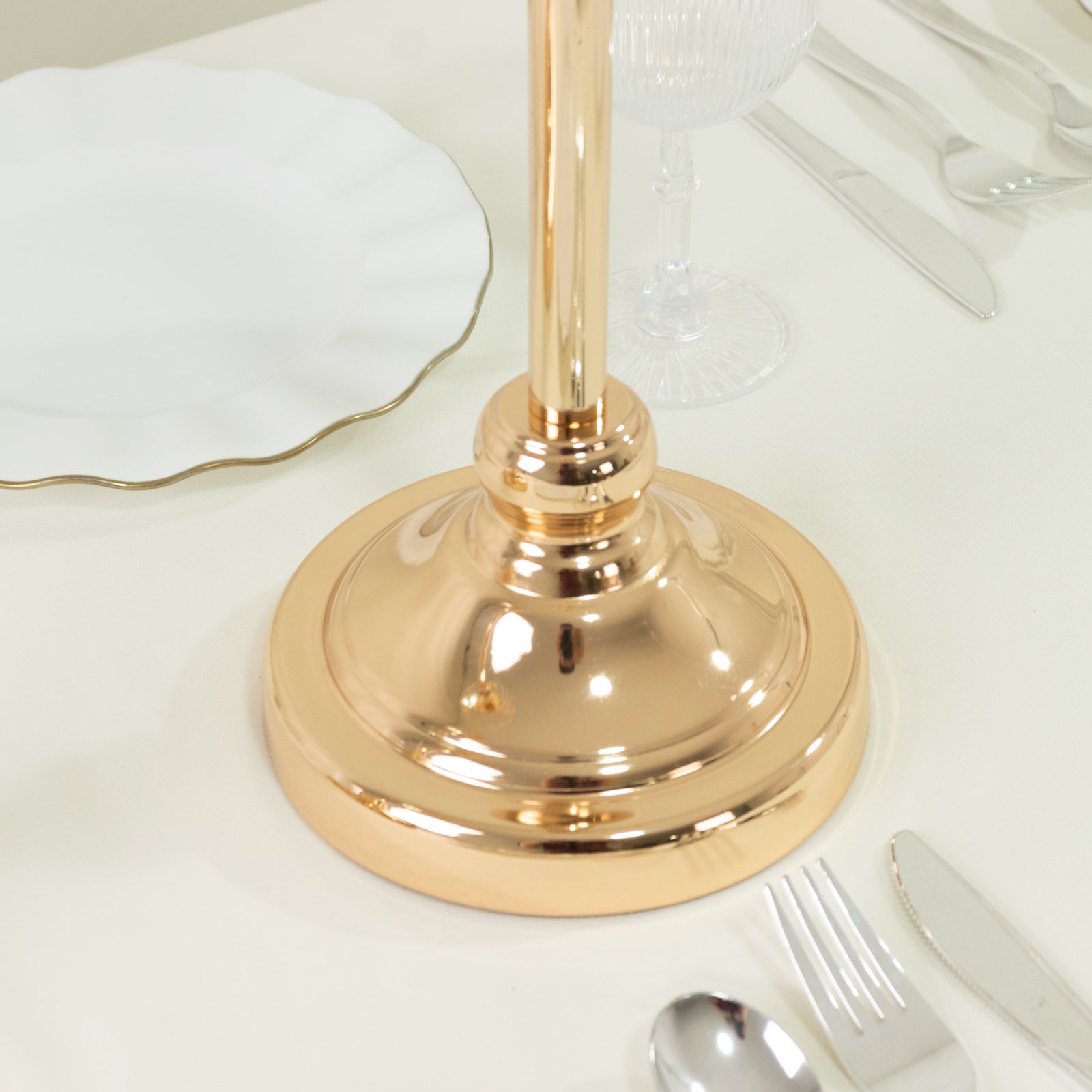 2-Pack 25" Crystal Pendant Candle Holders, Classic Empire Lamp Shade Style in Gold, Votive Candle Stand for Table Centerpieces