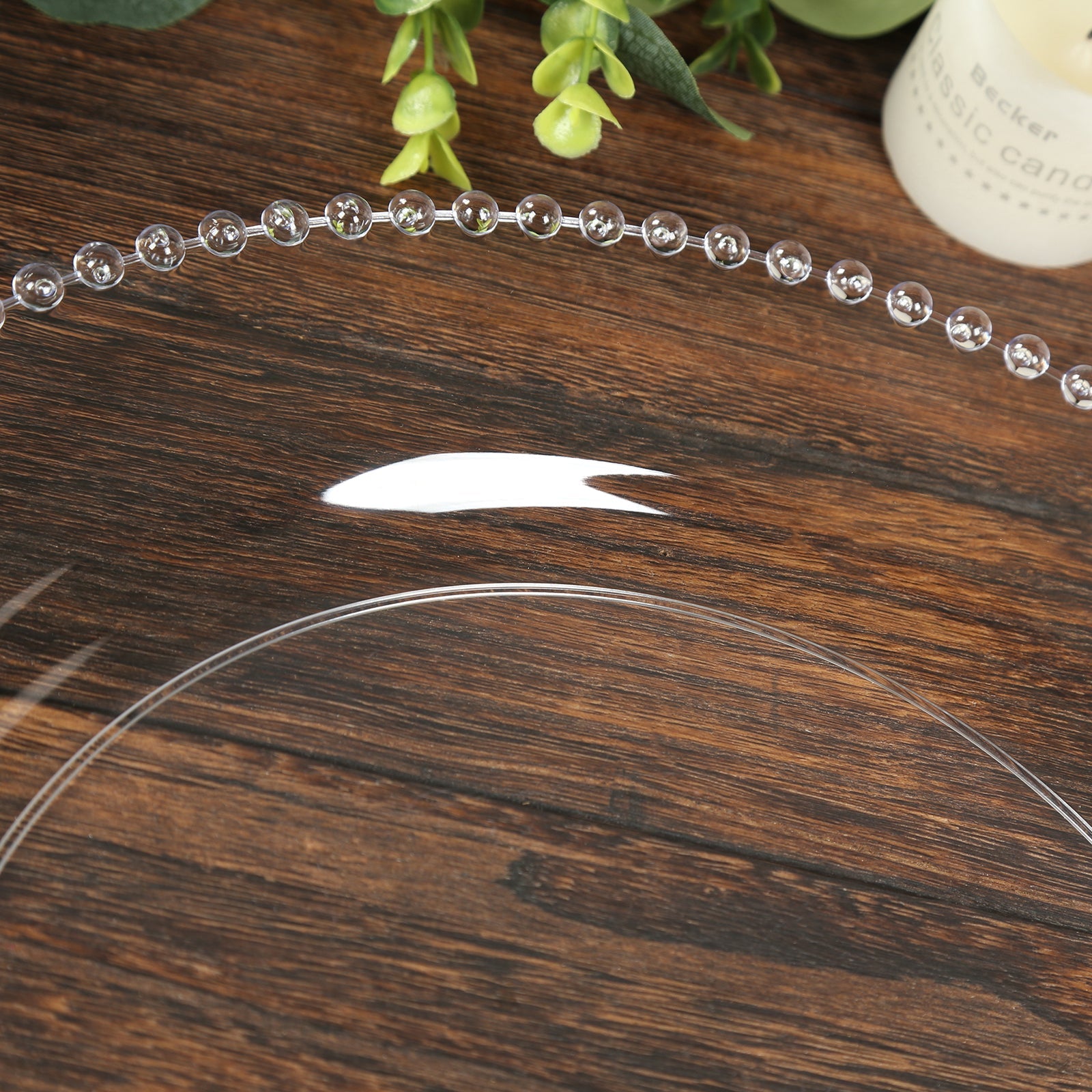 10-Pack Economy Round Plastic Charger Plates 13" in Clear Beaded Rim, Stylish Dinner Party Serving Plates