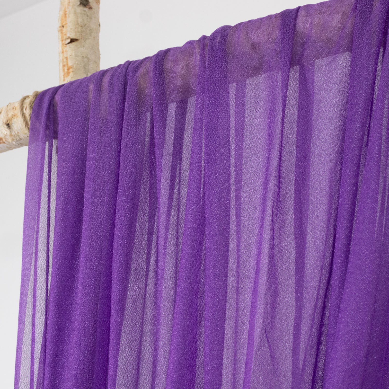Purple Sheer Backdrop Drape – 5ft x 14ft Wedding Arch & Ceiling Decor Panel, Wrinkle Free with Soft Shimmer