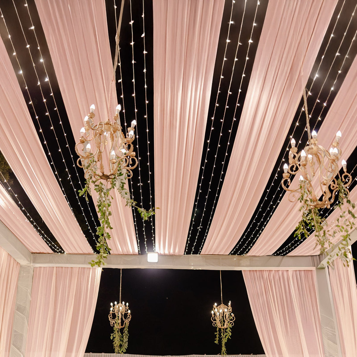 Blush Sheer Backdrop Drape – 5ftx32ft Wedding Arch & Ceiling Decor Panel, Wrinkle Free with Soft Shimmer