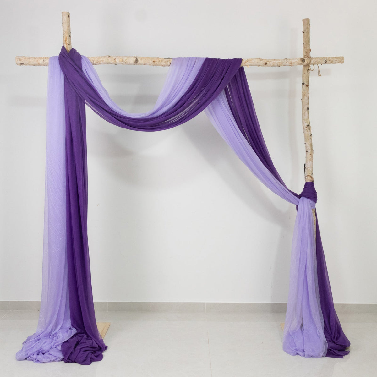 Purple Sheer Backdrop Drape – 5ftx32ft Wedding Arch & Ceiling Decor Panel, Wrinkle Free with Soft Shimmer
