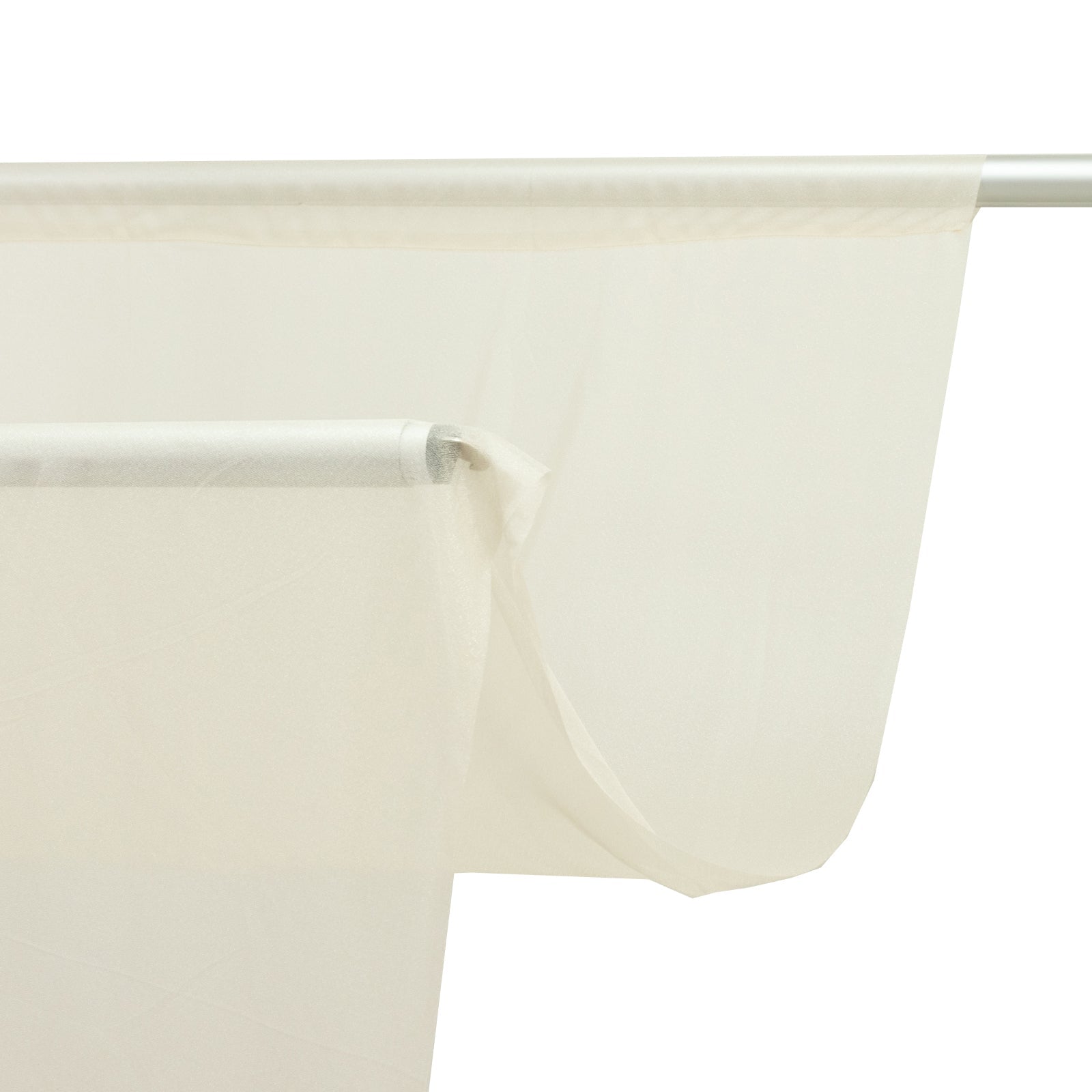 Sheer Backdrop Curtain Panel 5ft × 10ft Beige – Wedding Arch Drape with Rod Pocket