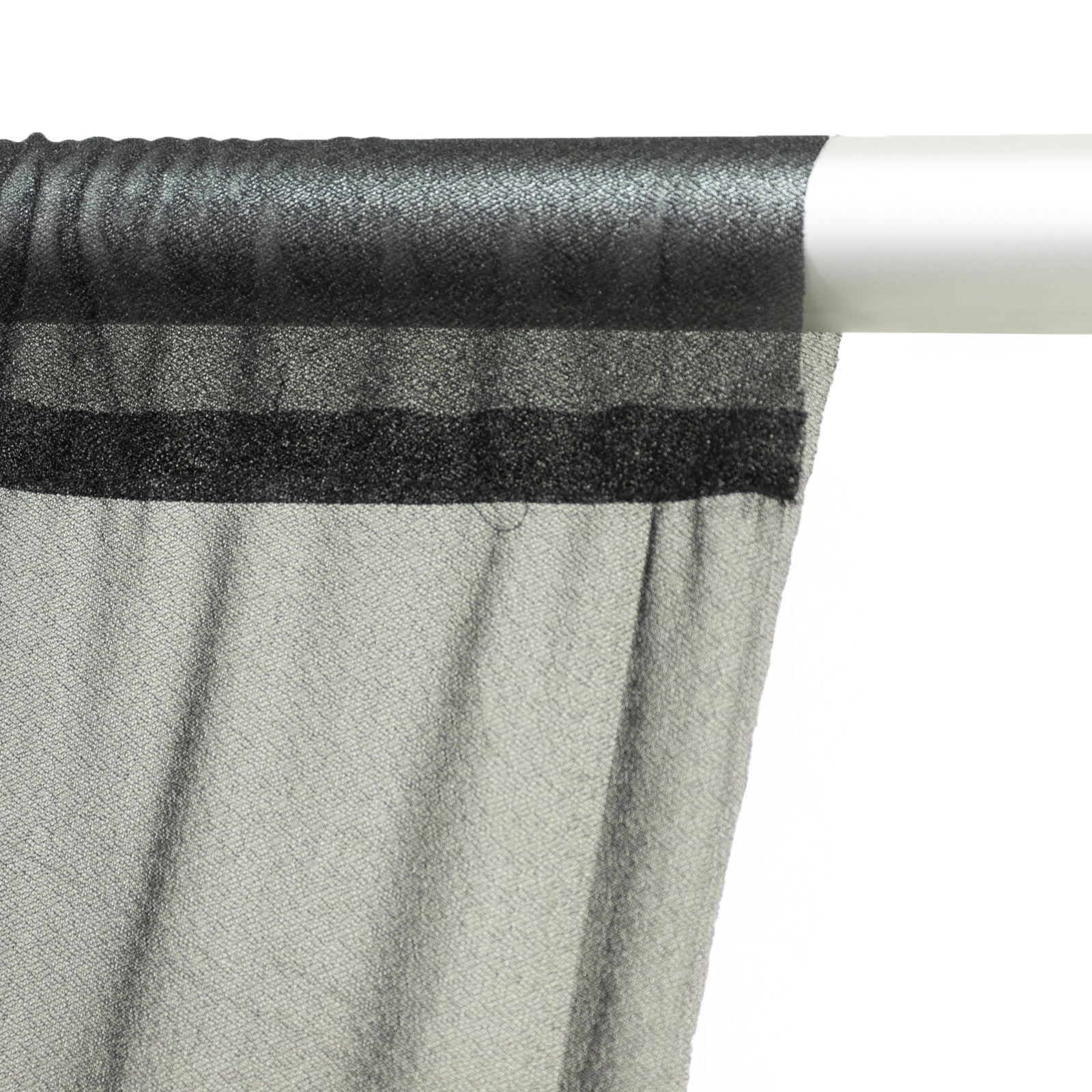 Sheer Backdrop Curtain Panel 5ft × 10ft Black – Wedding Arch Drape with Rod Pocket