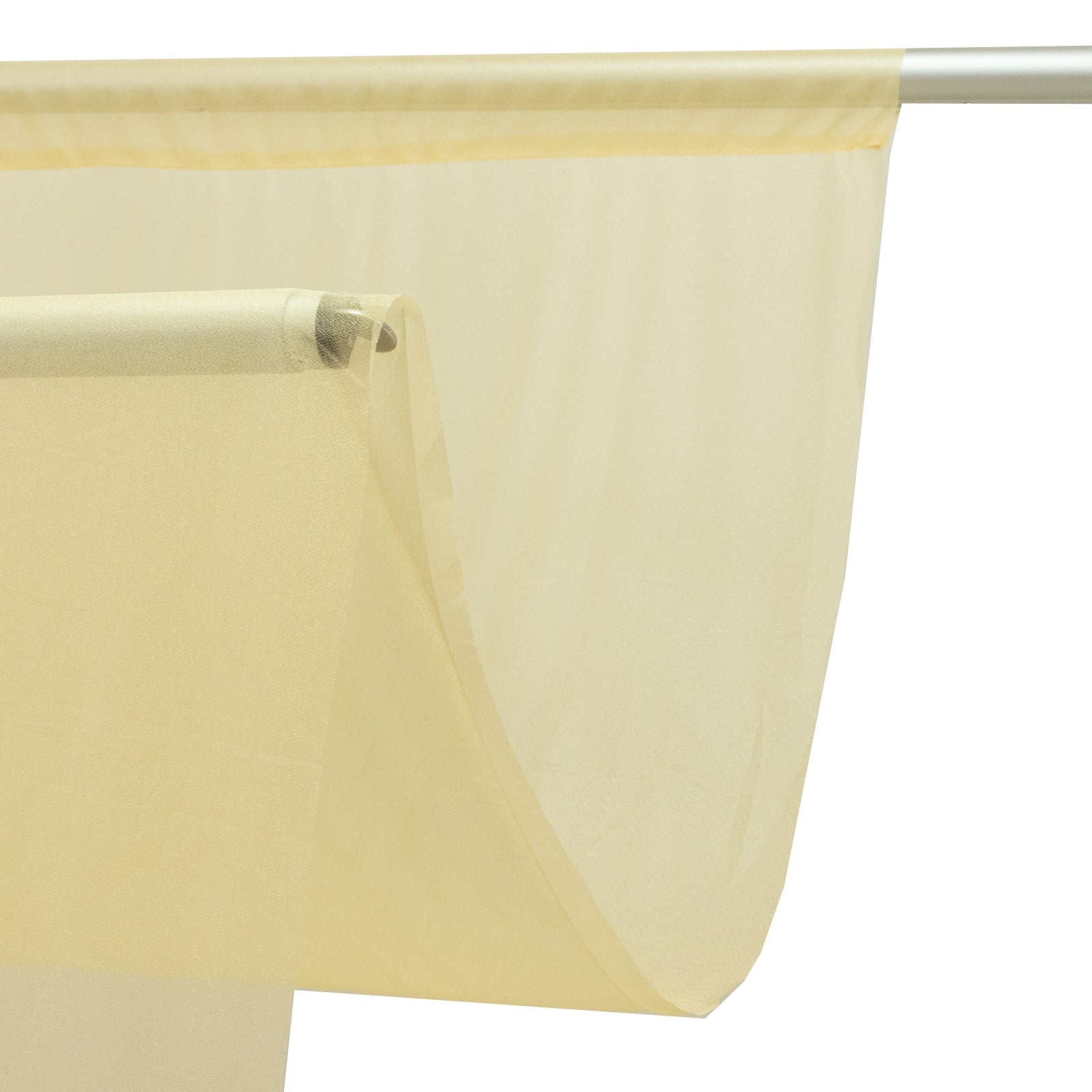 Sheer Backdrop Curtain Panel 5ft × 10ft Champagne – Wedding Arch Drape with Rod Pocket