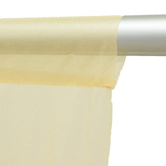 Sheer Backdrop Curtain Panel 5ft × 10ft Champagne – Wedding Arch Drape with Rod Pocket