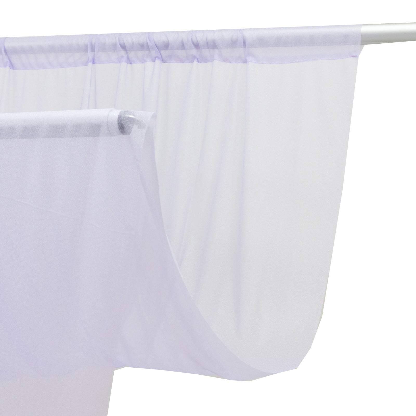Sheer Backdrop Curtain Panel 5ft × 10ft Lavender Lilac – Wedding Arch Drape with Rod Pocket