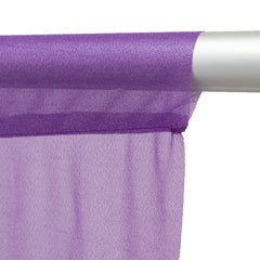 Sheer Backdrop Curtain Panel 5ft × 10ft Purple – Wedding Arch Drape with Rod Pocket