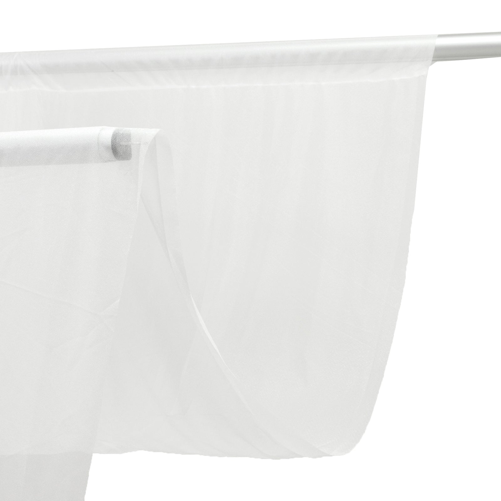 Sheer Backdrop Curtain Panel 5ft × 10ft White – Wedding Arch Drape with Rod Pocket