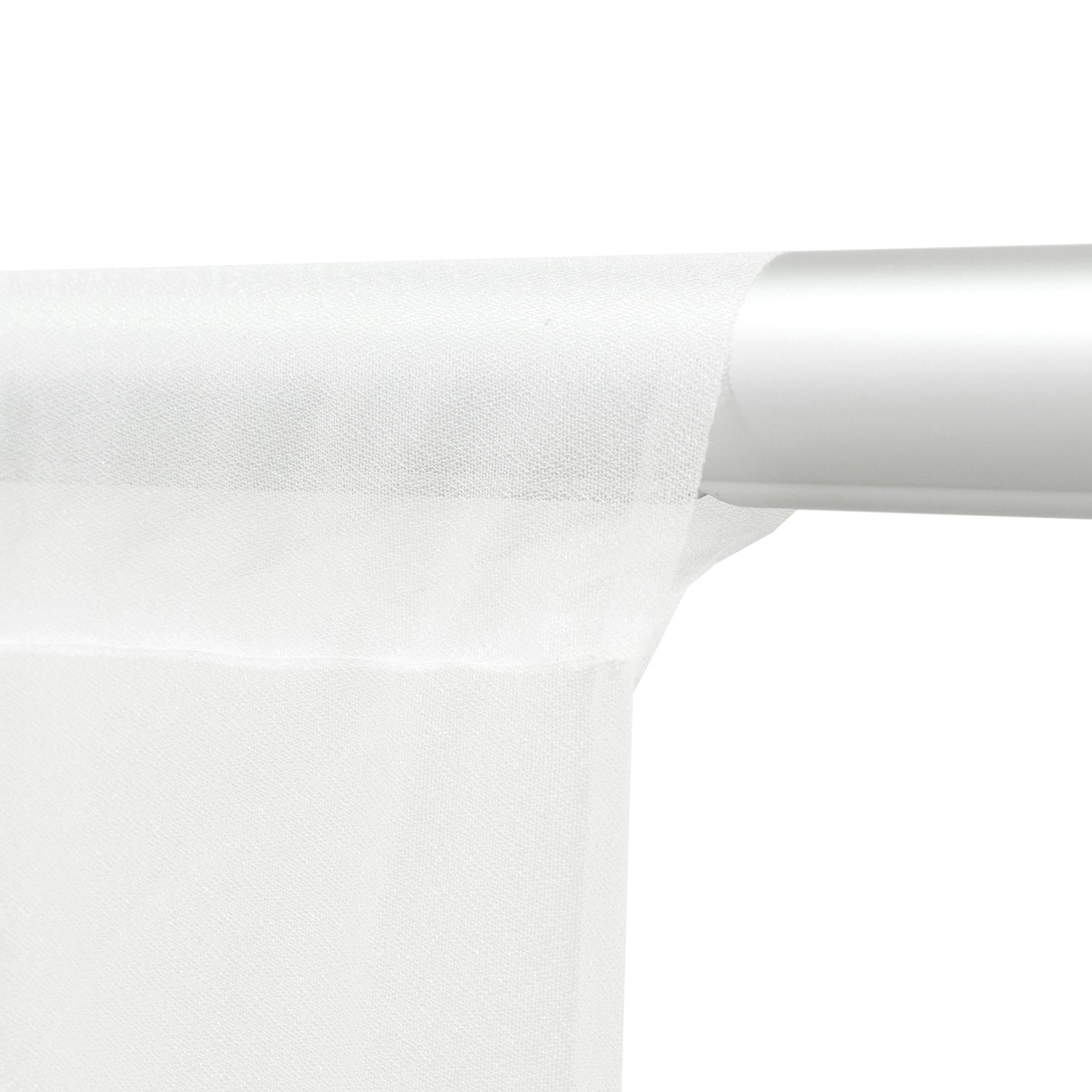 Sheer Backdrop Curtain Panel 5ft × 10ft White – Wedding Arch Drape with Rod Pocket