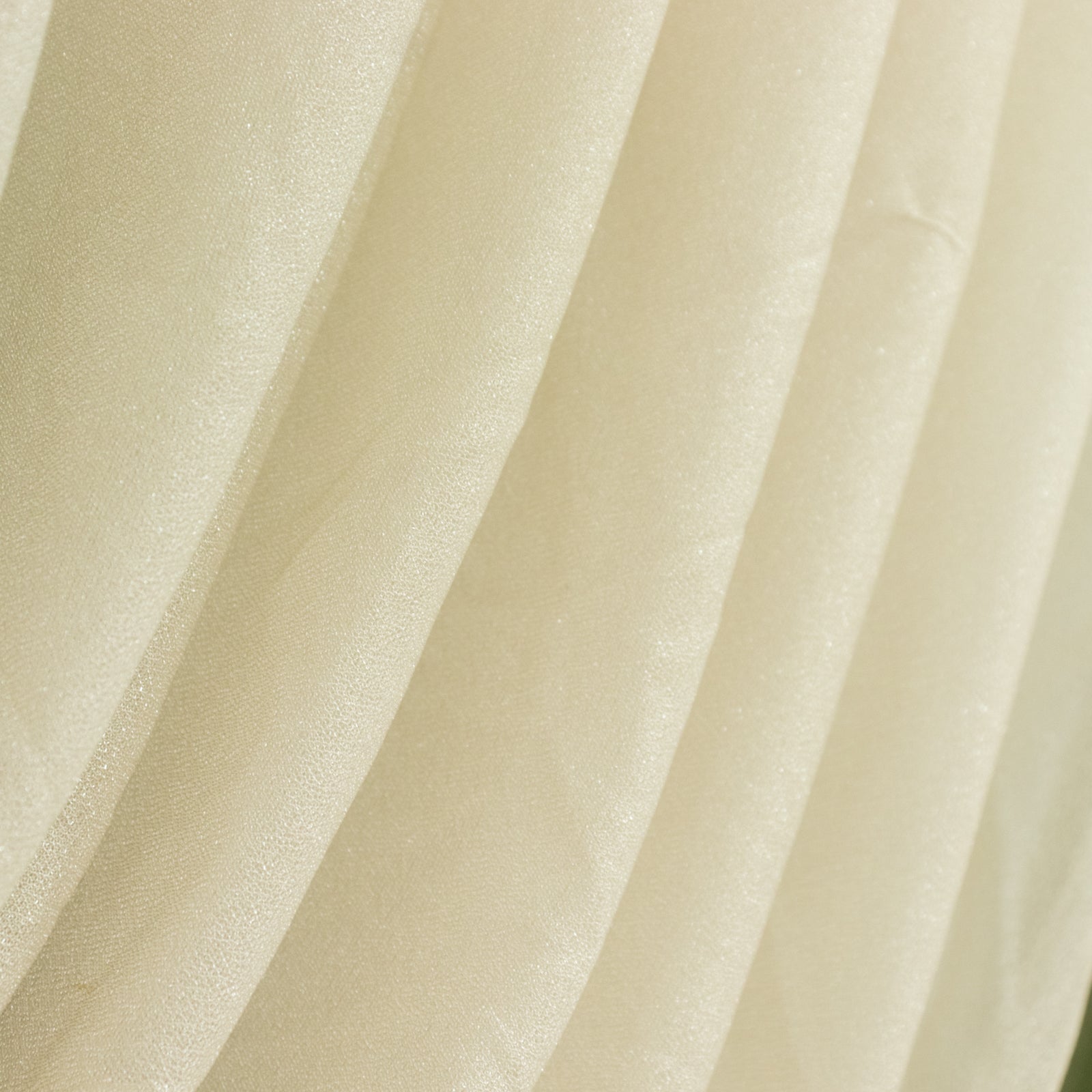4ft x 4ft Sheer Chiffon Backdrop Valance Drapes – Beige Curved Swag Topper Panel