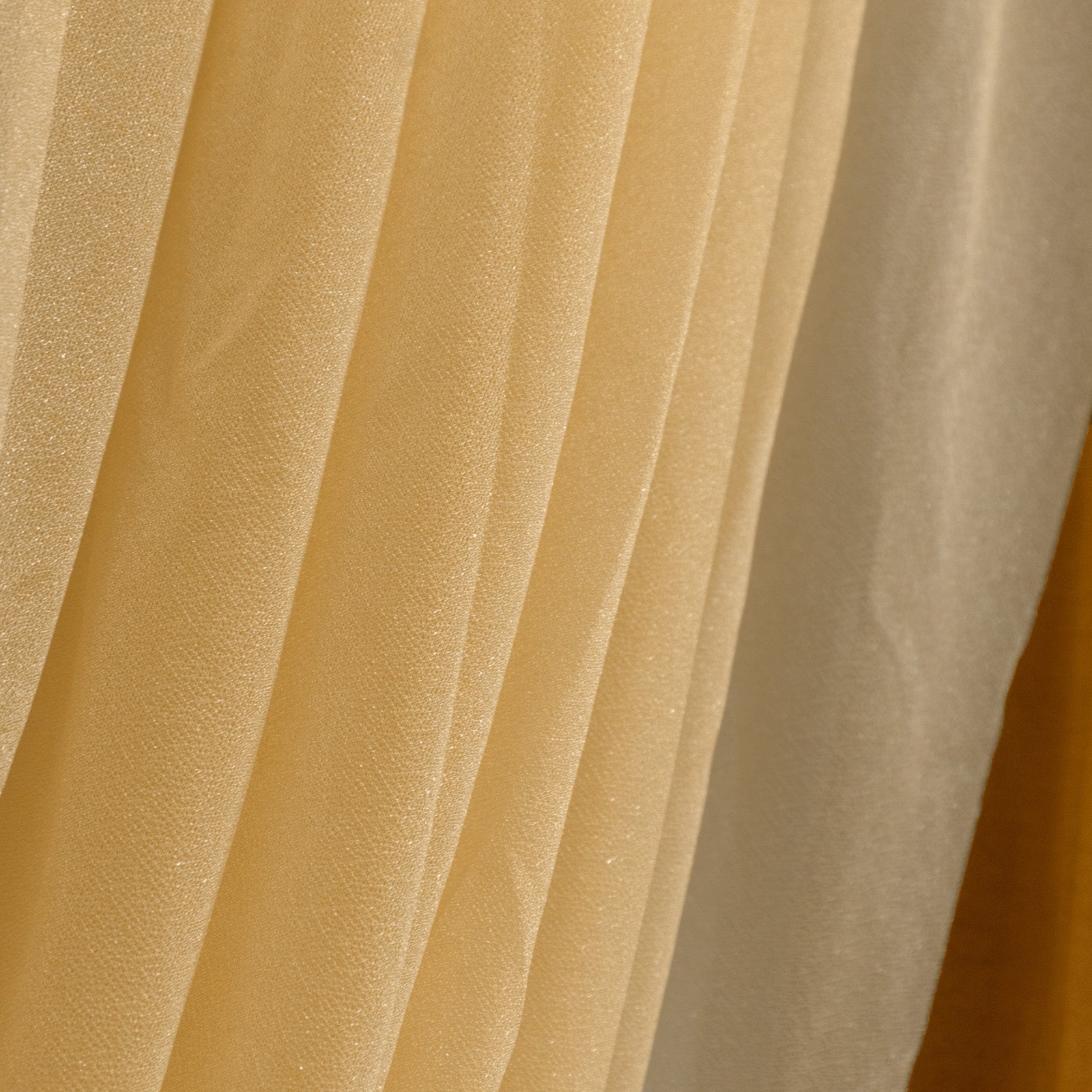 4ft x 4ft Sheer Chiffon Backdrop Valance Drapes – Champagne Curved Swag Topper Panel