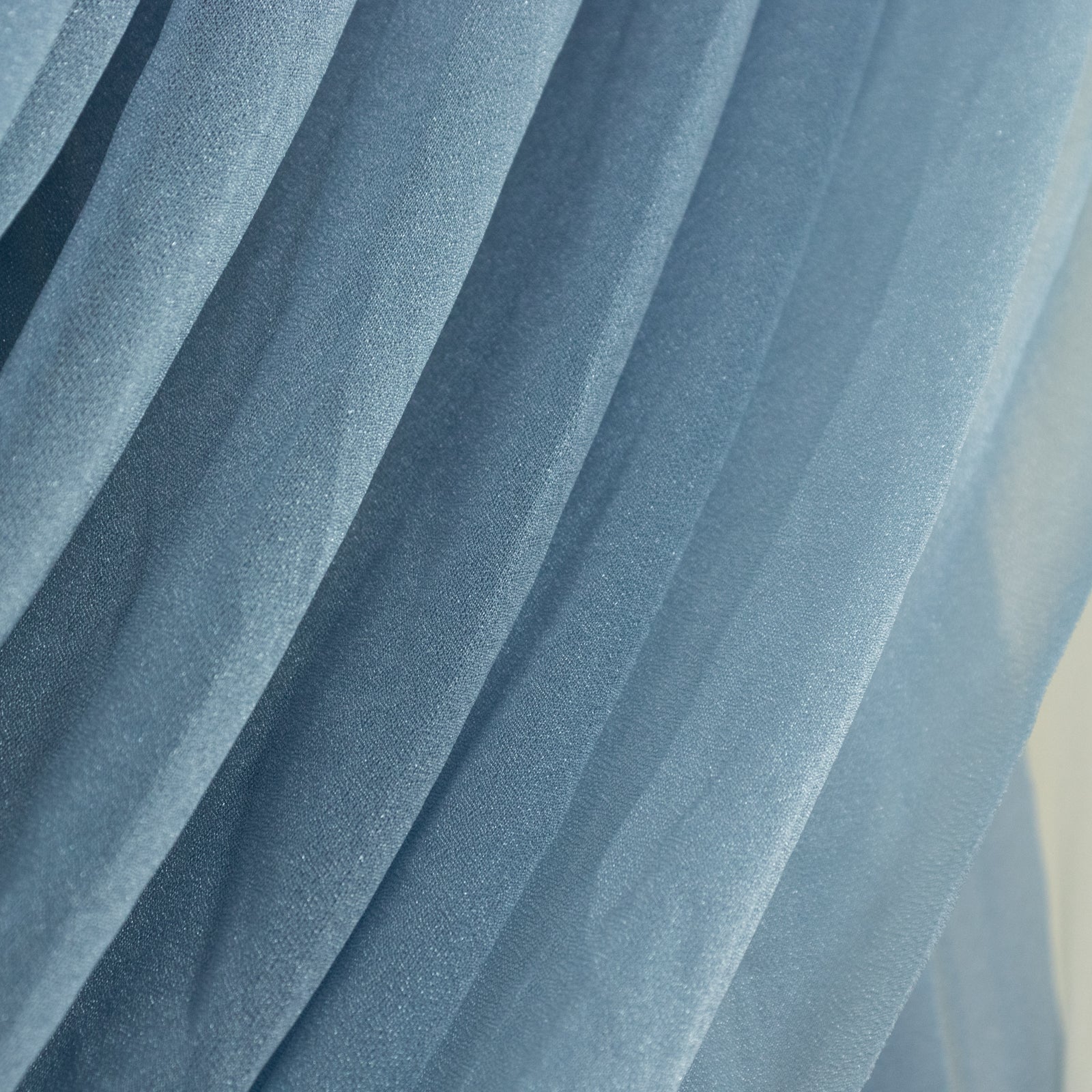 Dusty Blue Sheer Chiffon Valance Curtain 4ft x 5ft –  Wedding Arch Drape with Rod Pocket, Voile Backdrop Panel