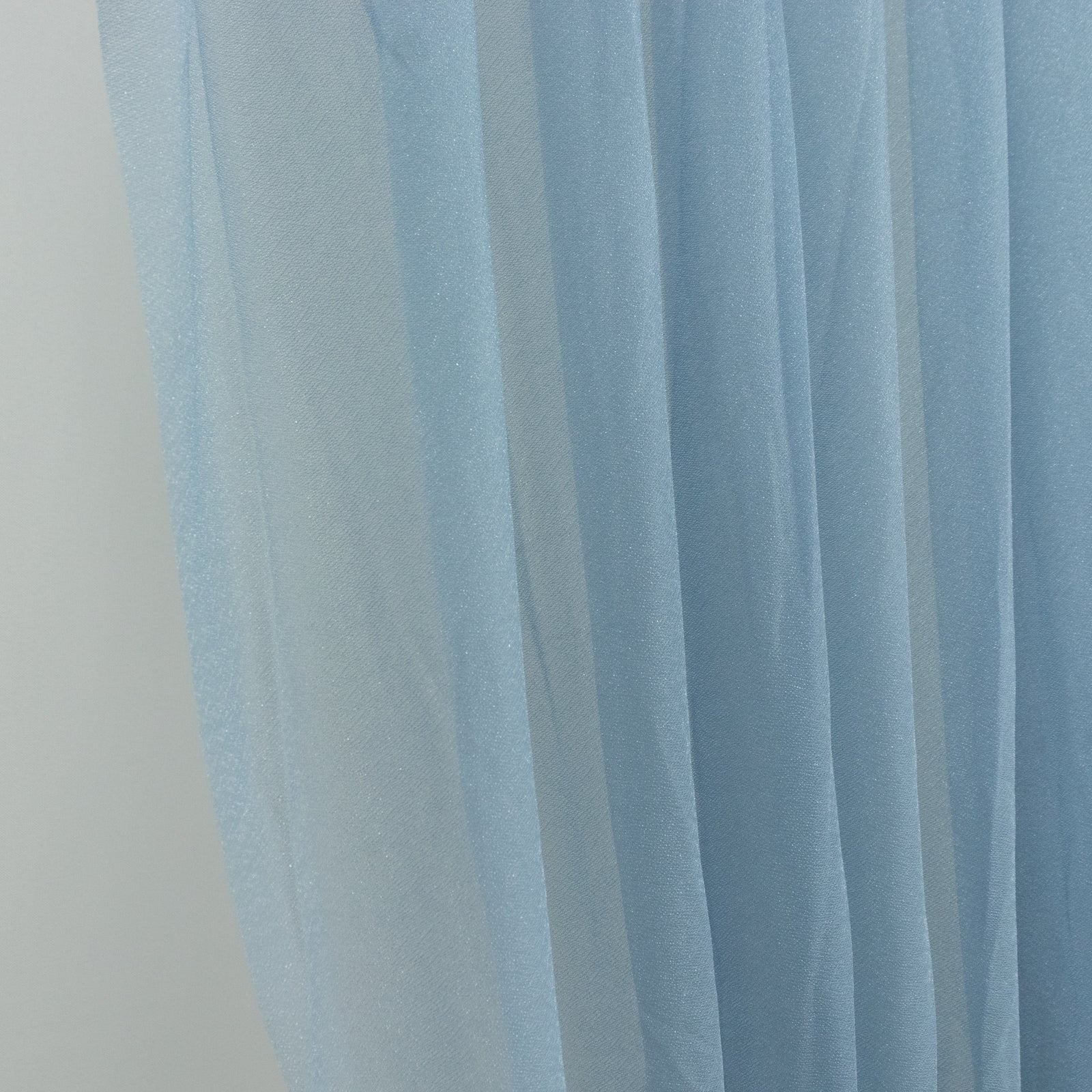 Dusty Blue Sheer Chiffon Valance Curtain 4ft x 5ft –  Wedding Arch Drape with Rod Pocket, Voile Backdrop Panel