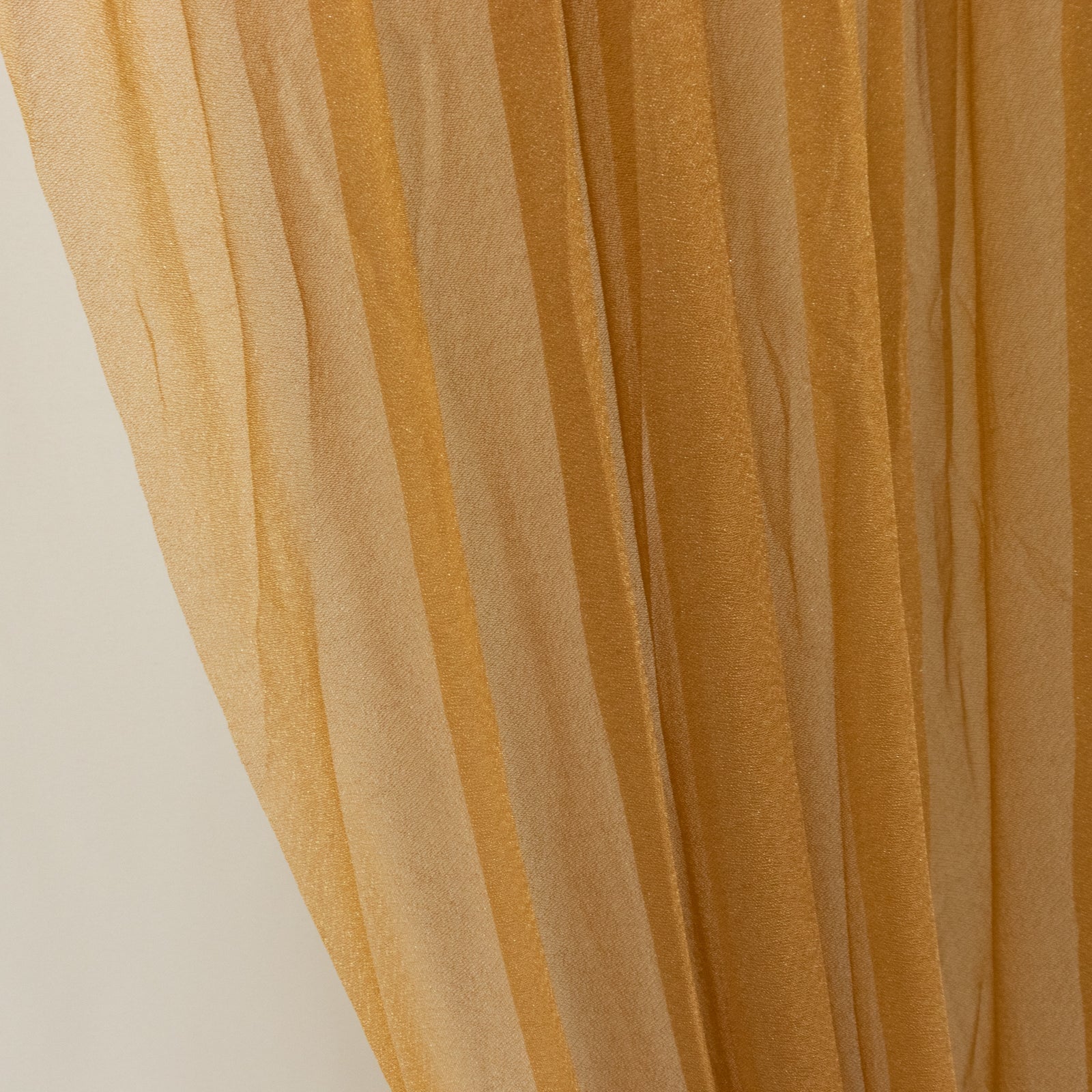 Gold Sheer Chiffon Valance Curtain 4ft x 5ft –  Wedding Arch Drape with Rod Pocket, Voile Backdrop Panel
