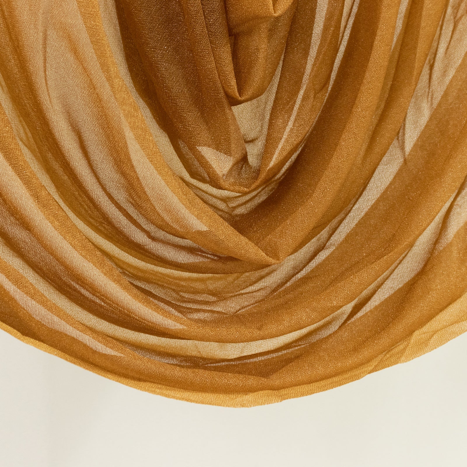 Gold Sheer Chiffon Valance Curtain 4ft x 5ft –  Wedding Arch Drape with Rod Pocket, Voile Backdrop Panel