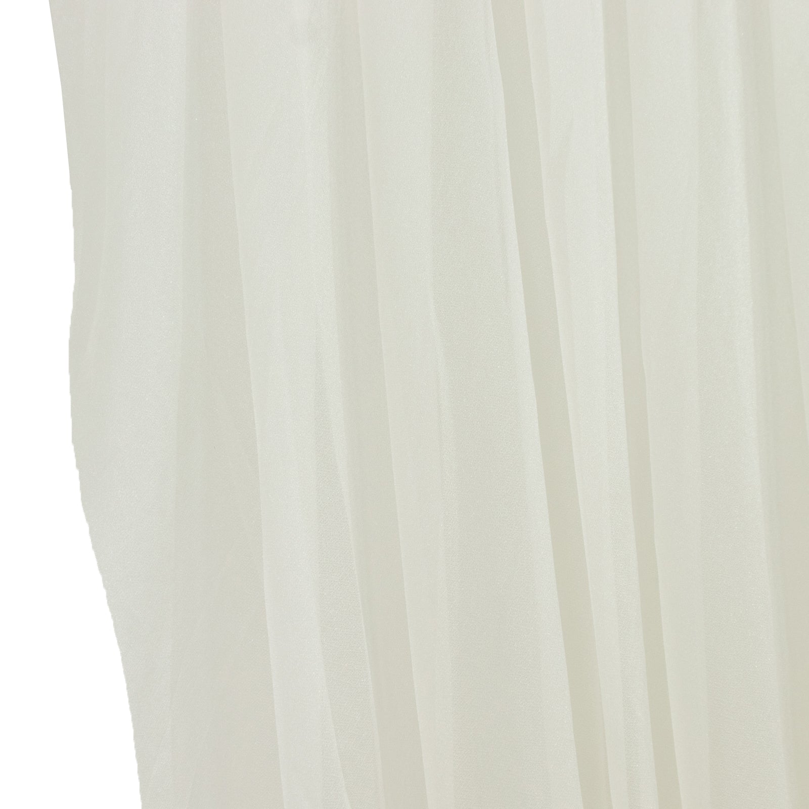 Ivory Sheer Chiffon Valance Curtain 4ft x 5ft –  Wedding Arch Drape with Rod Pocket, Voile Backdrop Panel