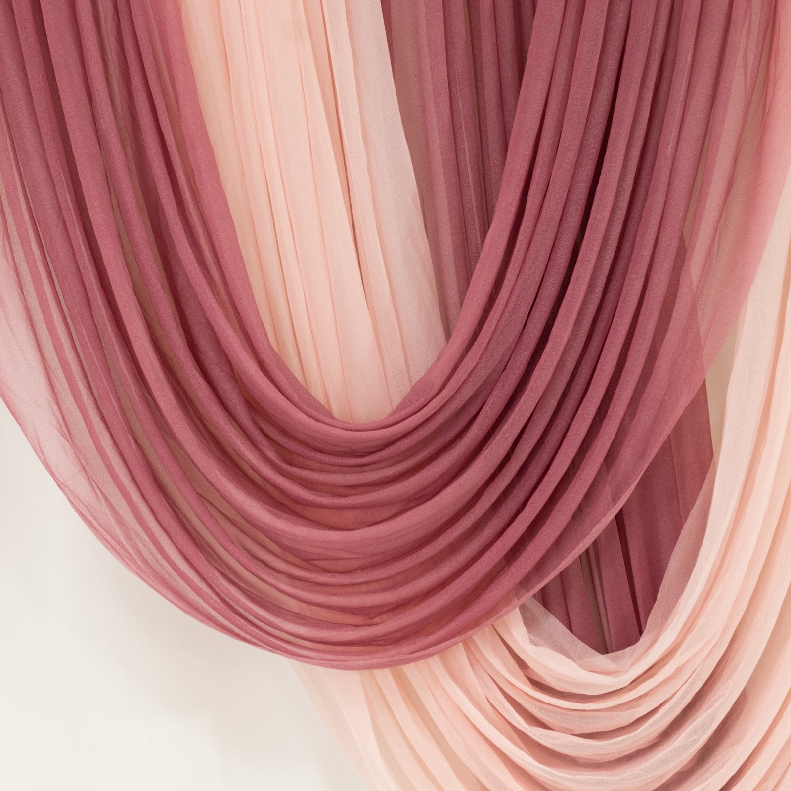 Mauve Cinnamon Rose Sheer Chiffon Valance Curtain 4ft x 5ft –  Wedding Arch Drape with Rod Pocket, Voile Backdrop Panel