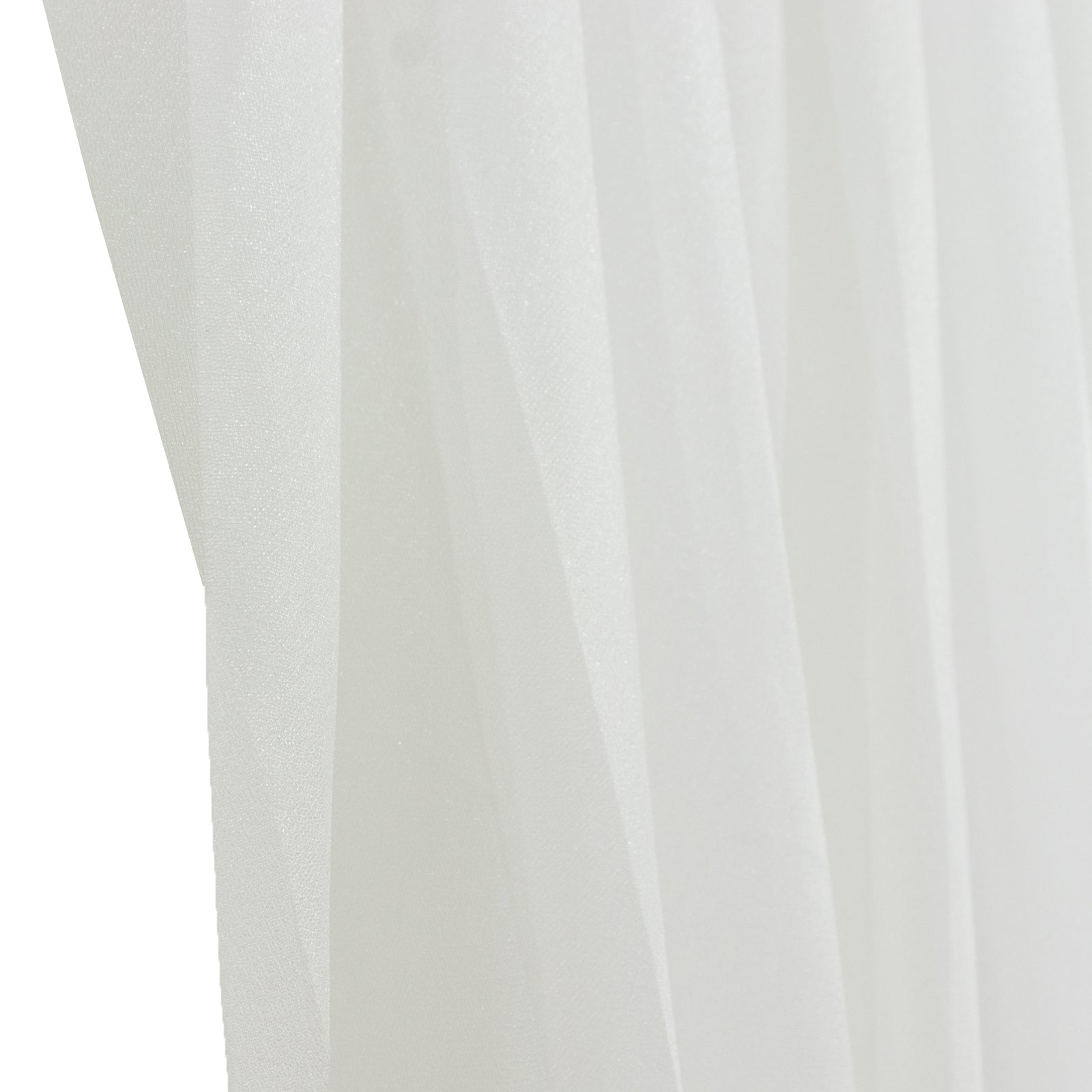 White Sheer Chiffon Valance Curtain 4ft x 5ft –  Wedding Arch Drape with Rod Pocket, Voile Backdrop Panel