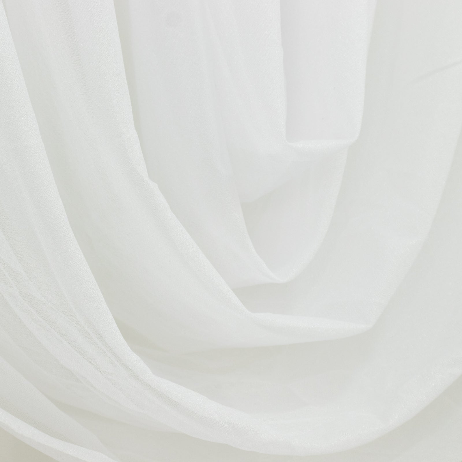 White Sheer Chiffon Valance Curtain 4ft x 5ft –  Wedding Arch Drape with Rod Pocket, Voile Backdrop Panel