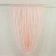Blush Sheer Chiffon Valance Curtain 4ft x 6ft –  Wedding Arch Drape with Rod Pocket, Voile Backdrop Panel