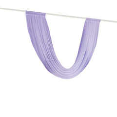 Lavender Lilac Sheer Chiffon Valance Curtain 4ft x 6ft –  Wedding Arch Drape with Rod Pocket, Voile Backdrop Panel