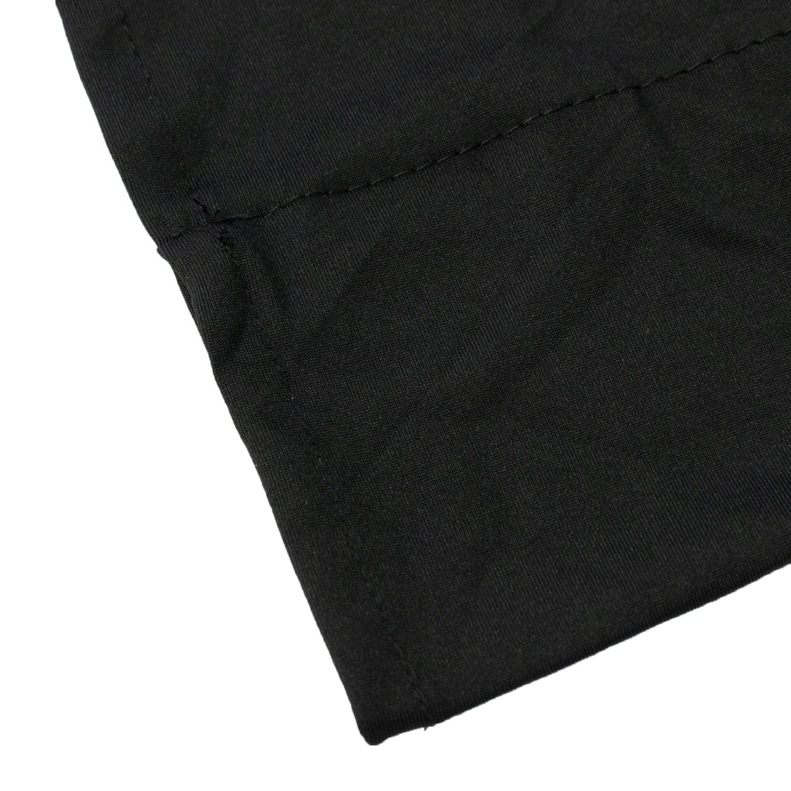 Black Spandex Ceiling Drape Panel, 5ft x 32ft — Wrinkle-Free 4-Way Stretch Fabric, Extra-Long Curtain for Event Ceiling or Backdrop Décor