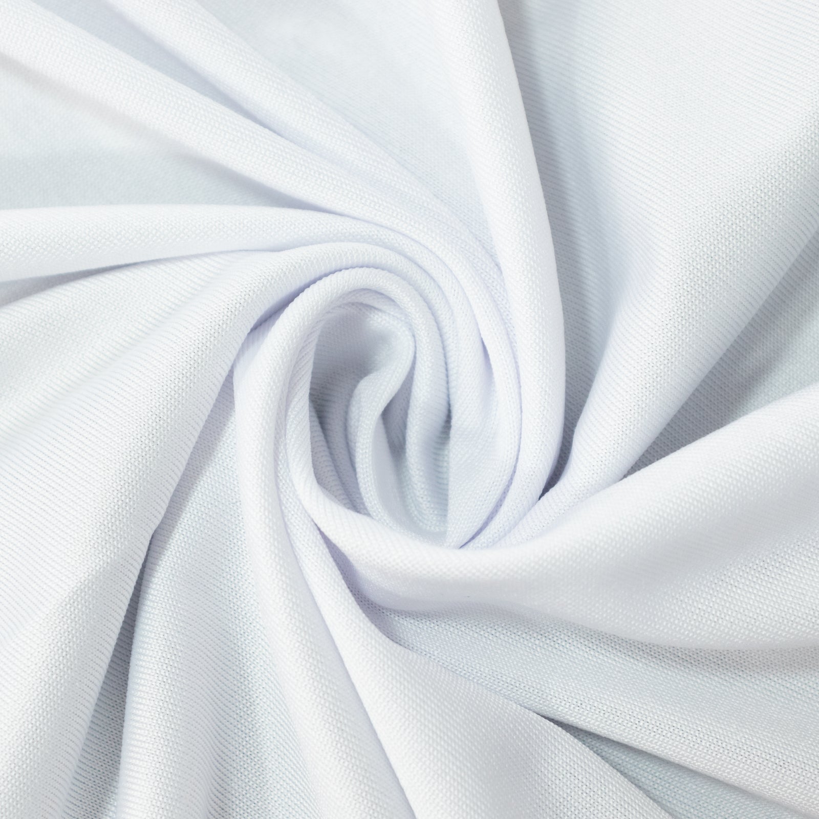 White Spandex Ceiling Drape Panel, 5ft x 32ft — Wrinkle-Free 4-Way Stretch Fabric, Extra-Long Curtain for Event Ceiling or Backdrop Décor