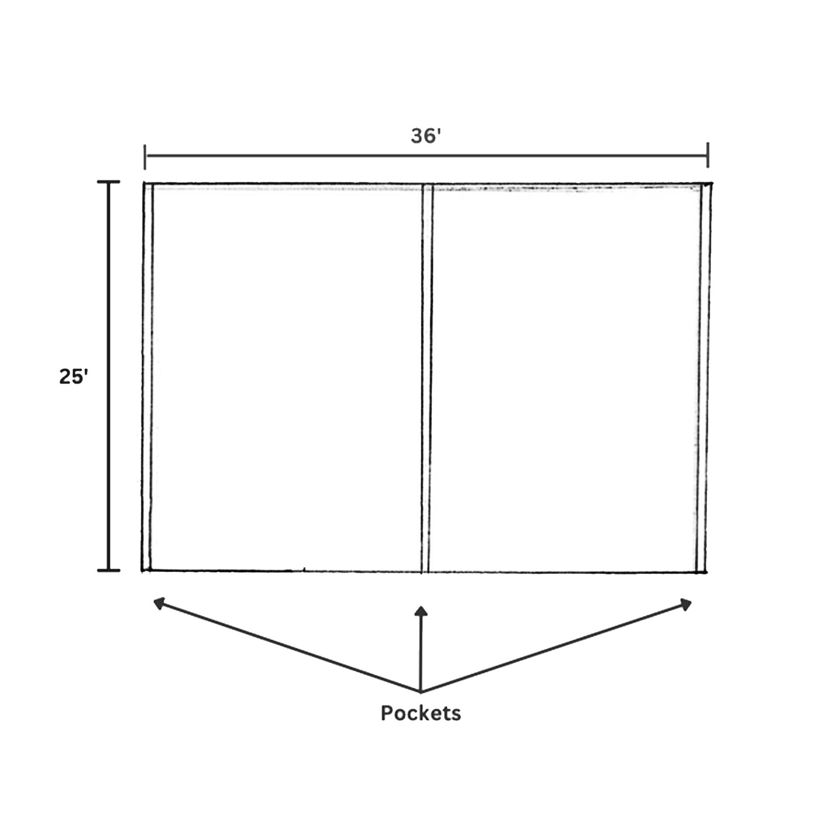 White Stretch Spandex Tent Ceiling Drape – 25ft x 36ft 180GSM Wrinkle-Free Fabric Ceiling Liner with Pole Pockets, Premium
