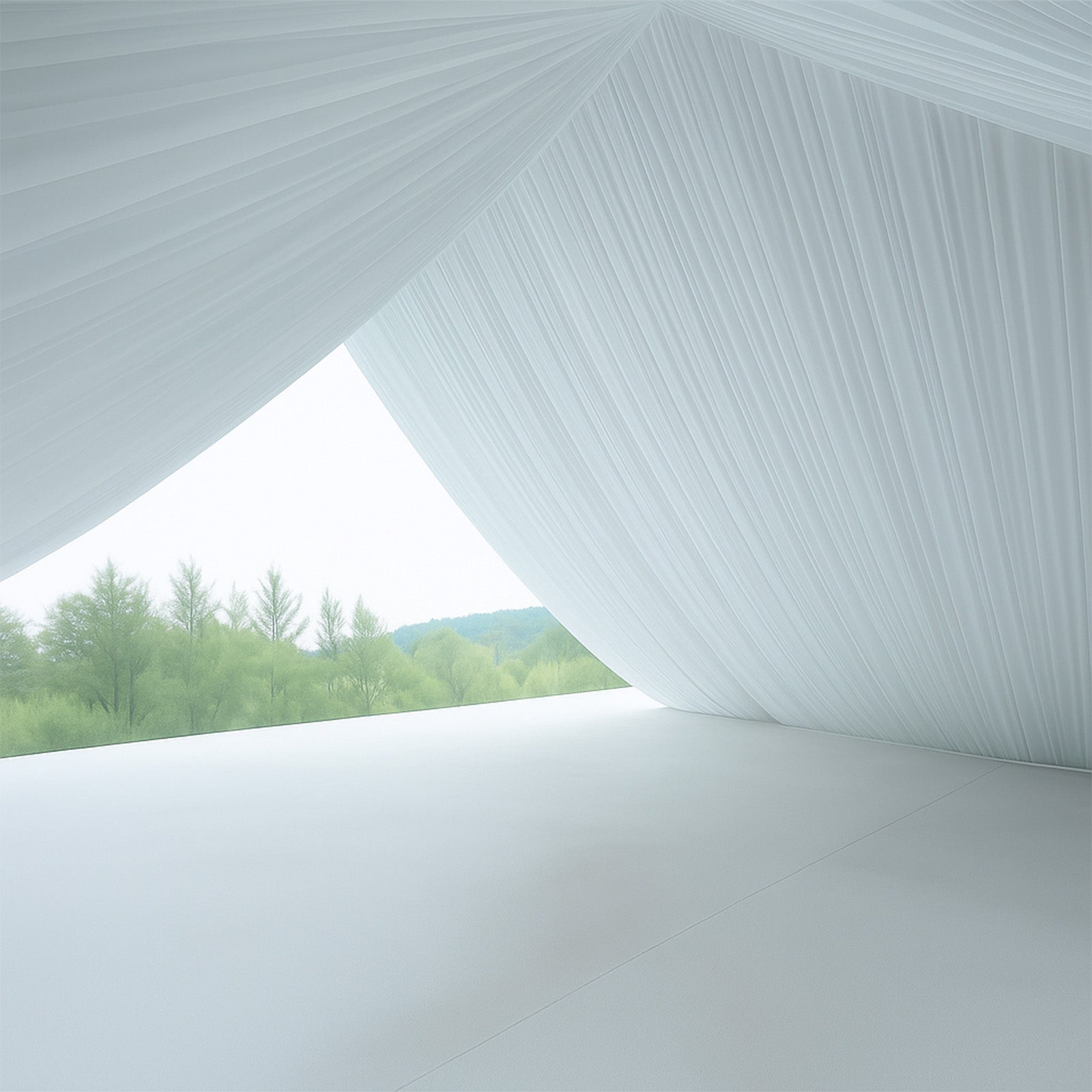 White Stretch Spandex Tent Ceiling Drape – 25ft x 36ft 180GSM Wrinkle-Free Fabric Ceiling Liner with Pole Pockets, Premium