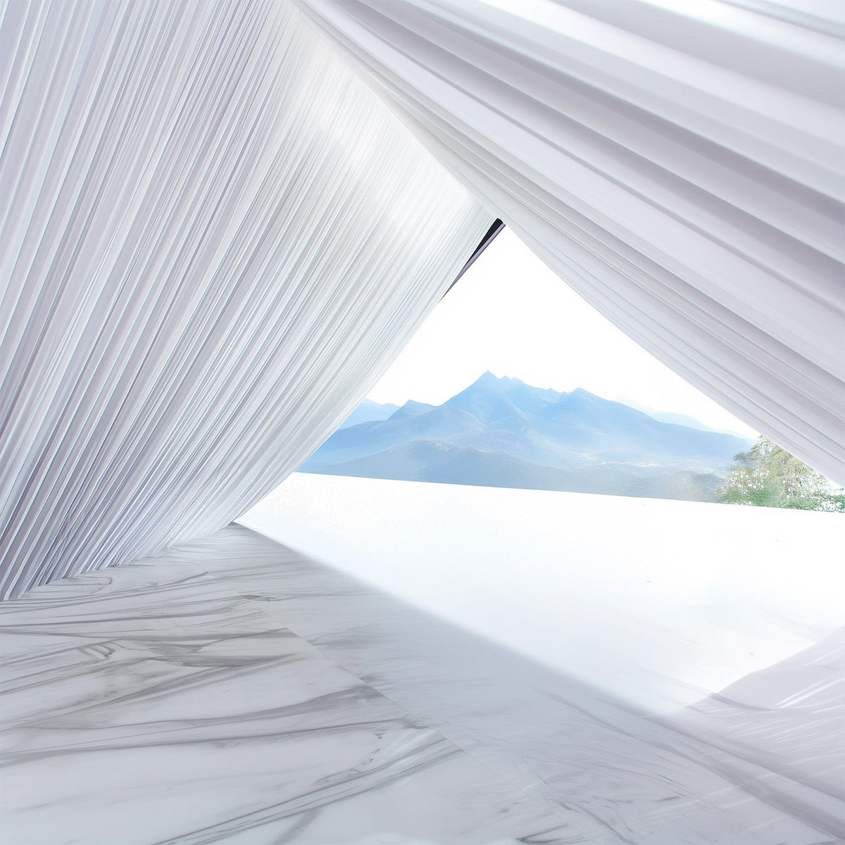 White Stretch Spandex Tent Ceiling Drape – 25ft x 36ft 180GSM Wrinkle-Free Fabric Ceiling Liner with Pole Pockets, Premium