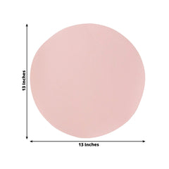 50 Pack 13" Round Disposable Paper Placemats – Pink Cardboard Dining Table Mats, 120 GSM