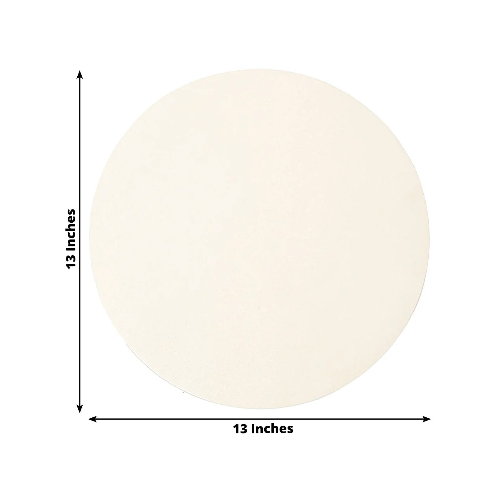 50 Pack 13" Round Disposable Paper Placemats – Pearl White Cardboard Dining Table Mats, 120 GSM