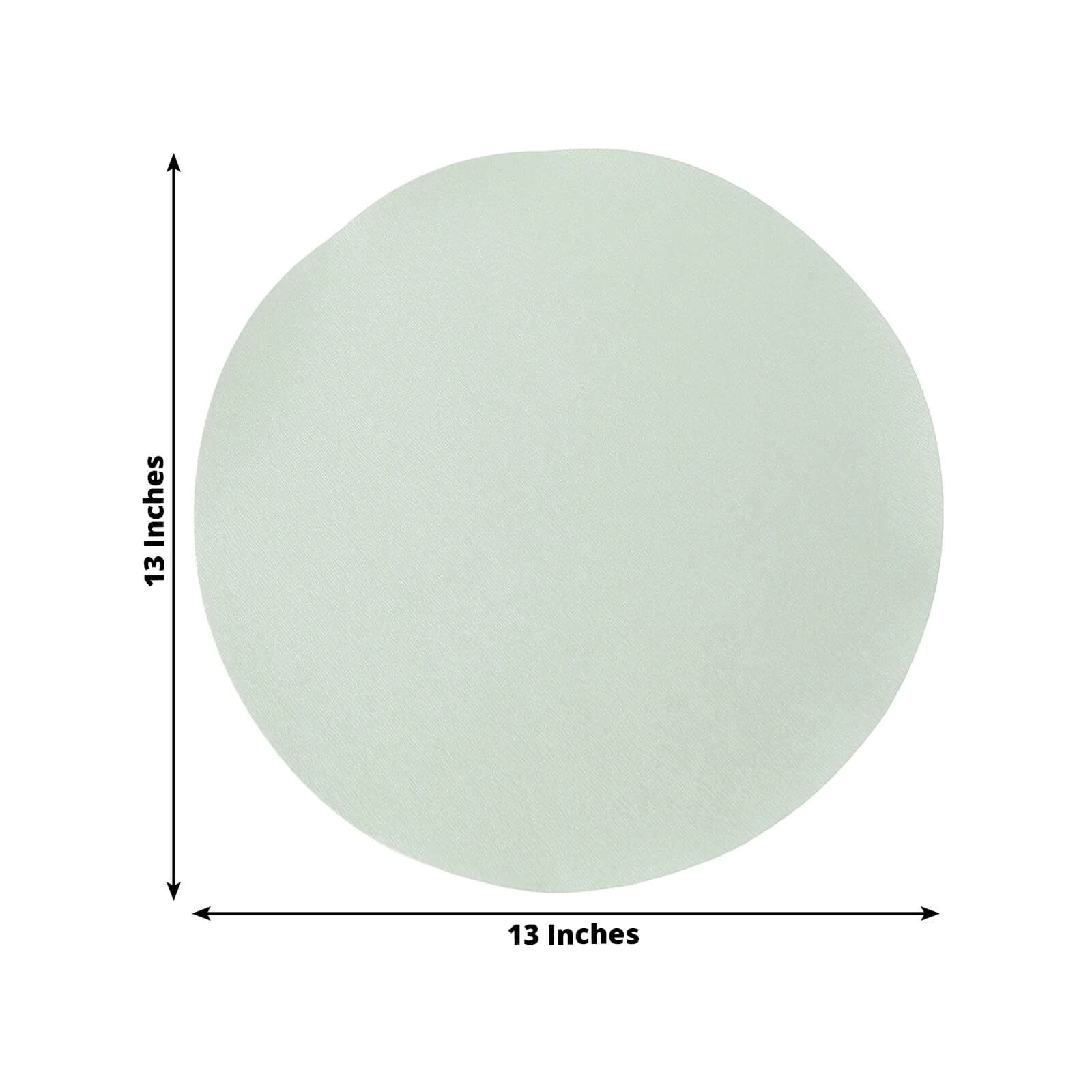 50 Pack 13" Round Disposable Paper Placemats – Sage Green Cardboard Dining Table Mats, 120 GSM