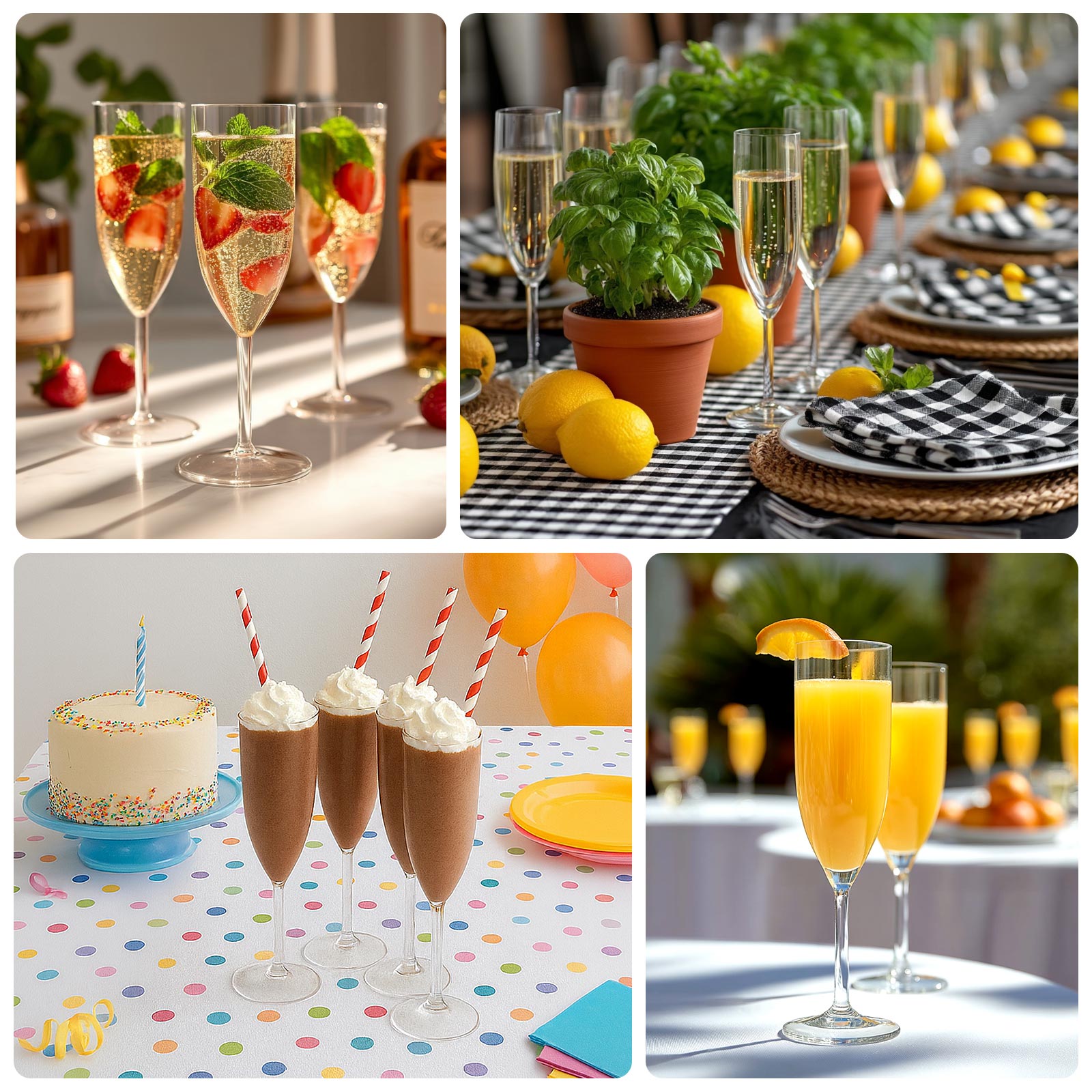 Shatterproof Champagne Flutes – 12 Reusable 6oz Clear Plastic Toasting Glasses for Celebrations & Special Occasions