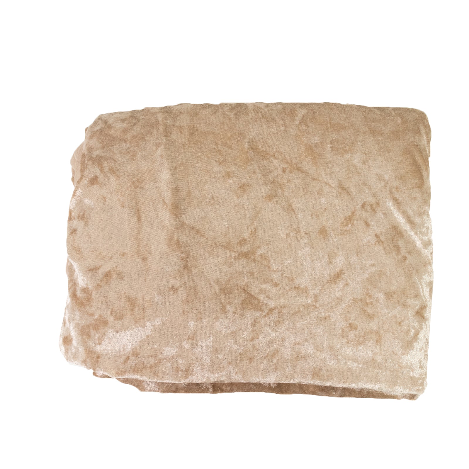 65"x5 Yards Beige Crushed Velvet Fabric Bolt, DIY Craft Fabric Roll