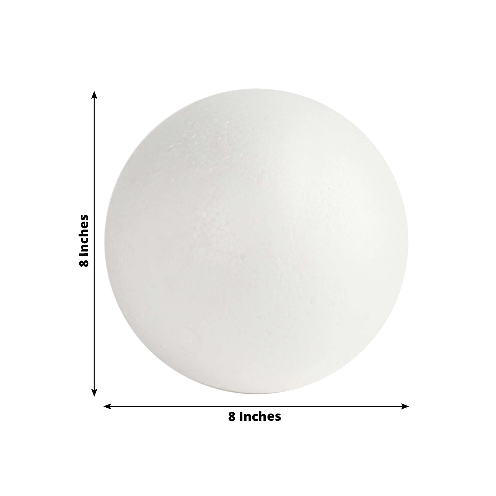 4 Pack 8” White StyroFoam Foam Balls For Arts, Crafts and DIY