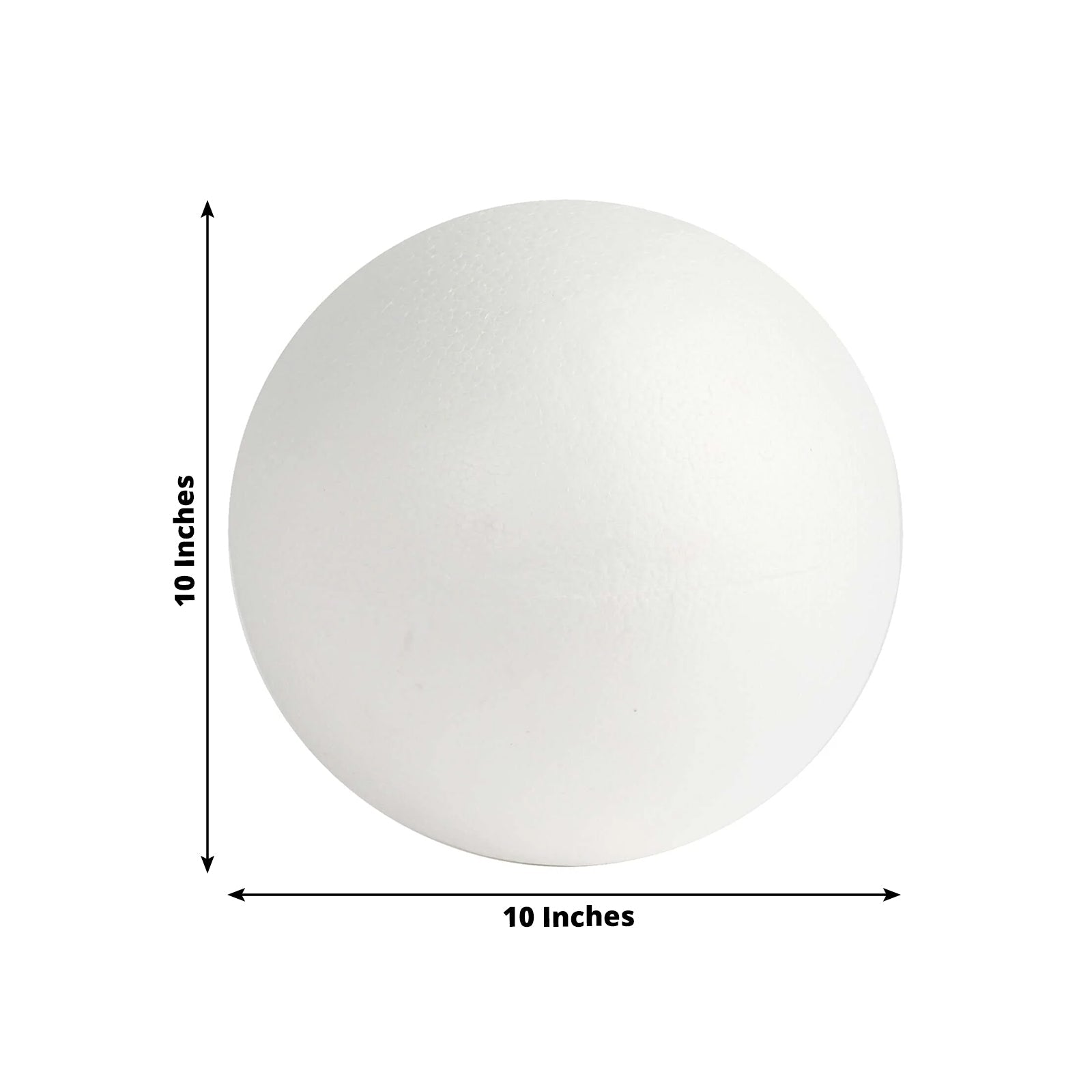 2 Pack 10” White StyroFoam Foam Balls For Arts, Crafts and DIY