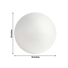 2 Pack 10” White StyroFoam Foam Balls For Arts, Crafts and DIY