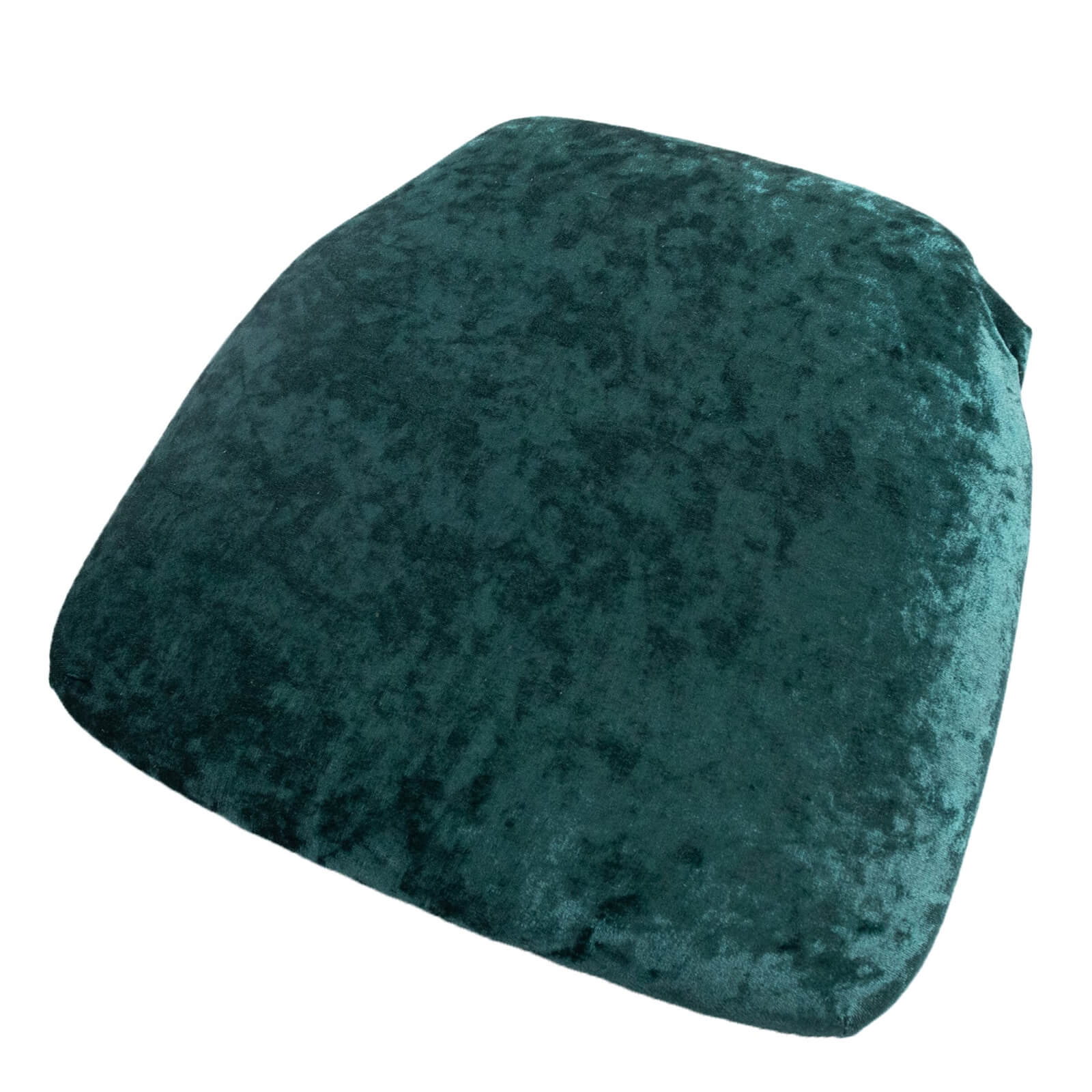 5 Pack Crushed Velvet Seat Pad Covers for Chiavari Chairs – Hunter Emerald Green Fitted Dining Chair Cushion Slipcovers, Washable & Reusable