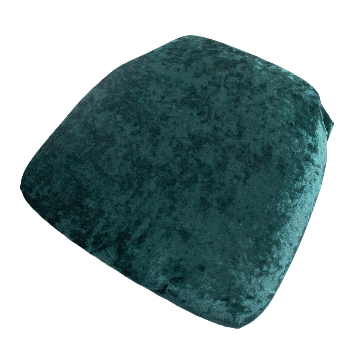 5 Pack Crushed Velvet Seat Pad Covers for Chiavari Chairs – Hunter Emerald Green Fitted Dining Chair Cushion Slipcovers, Washable & Reusable