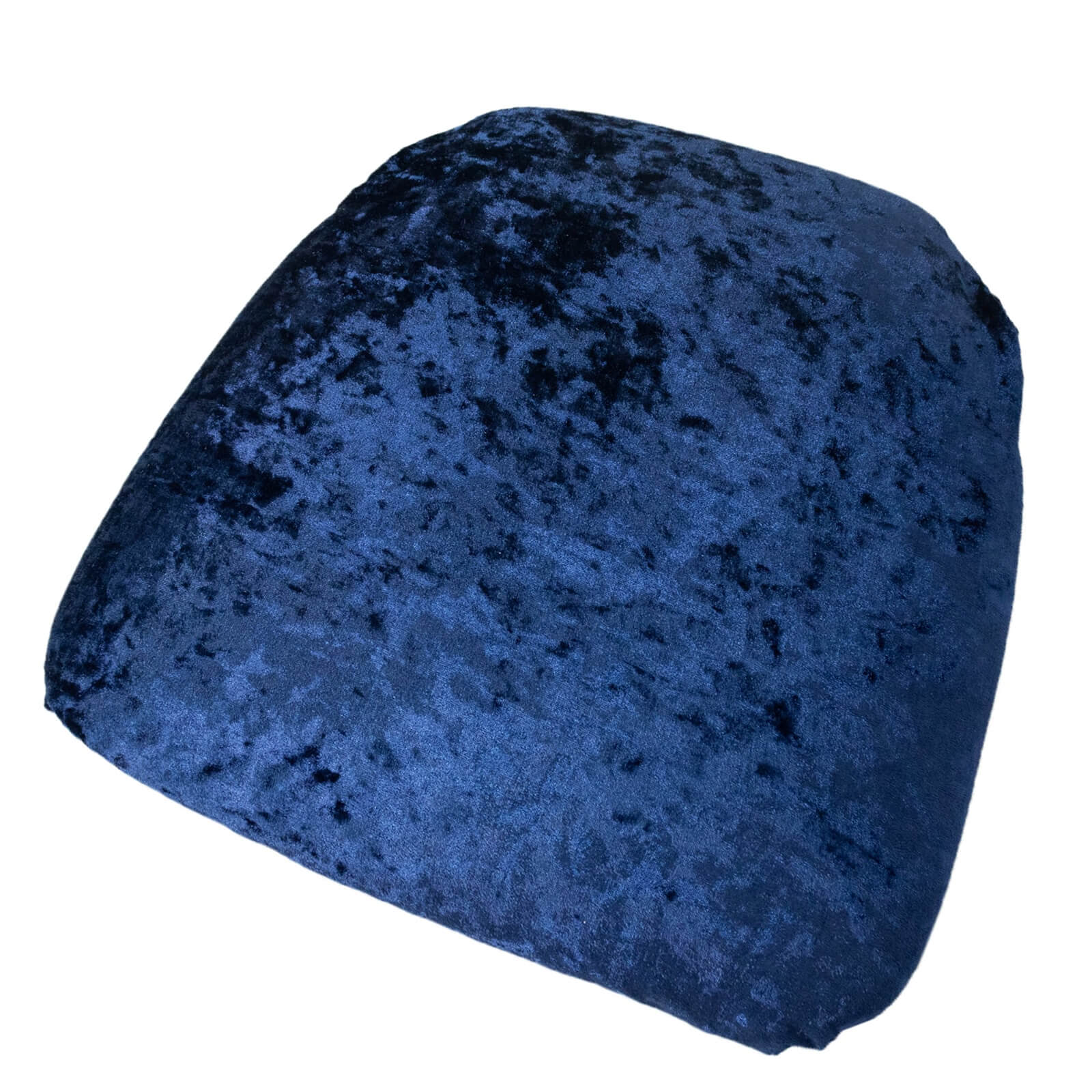 5 Pack Crushed Velvet Seat Pad Covers for Chiavari Chairs – Navy Blue Fitted Dining Chair Cushion Slipcovers, Washable & Reusable