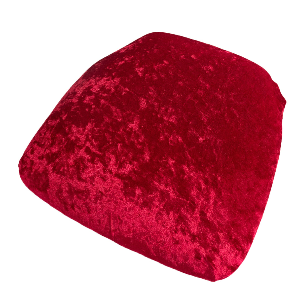 5 Pack Crushed Velvet Seat Pad Covers for Chiavari Chairs – Red Fitted Dining Chair Cushion Slipcovers, Washable & Reusable