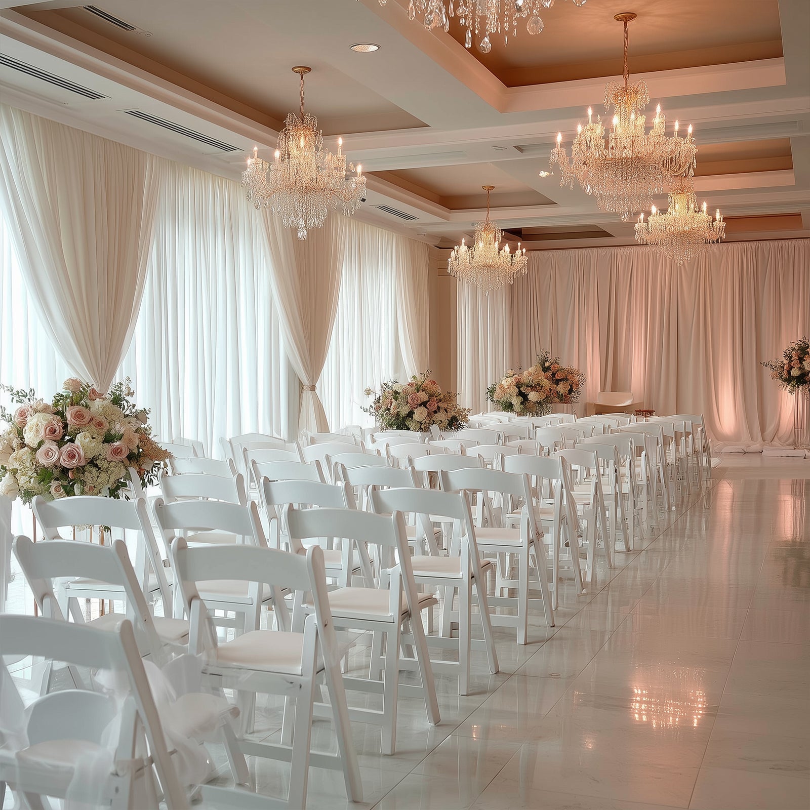 8-Pack Resin Chairs with Vinyl Padded Seat for Folding Use White – Stylish Design for Indoor or Outdoor Weddings & Gatherings