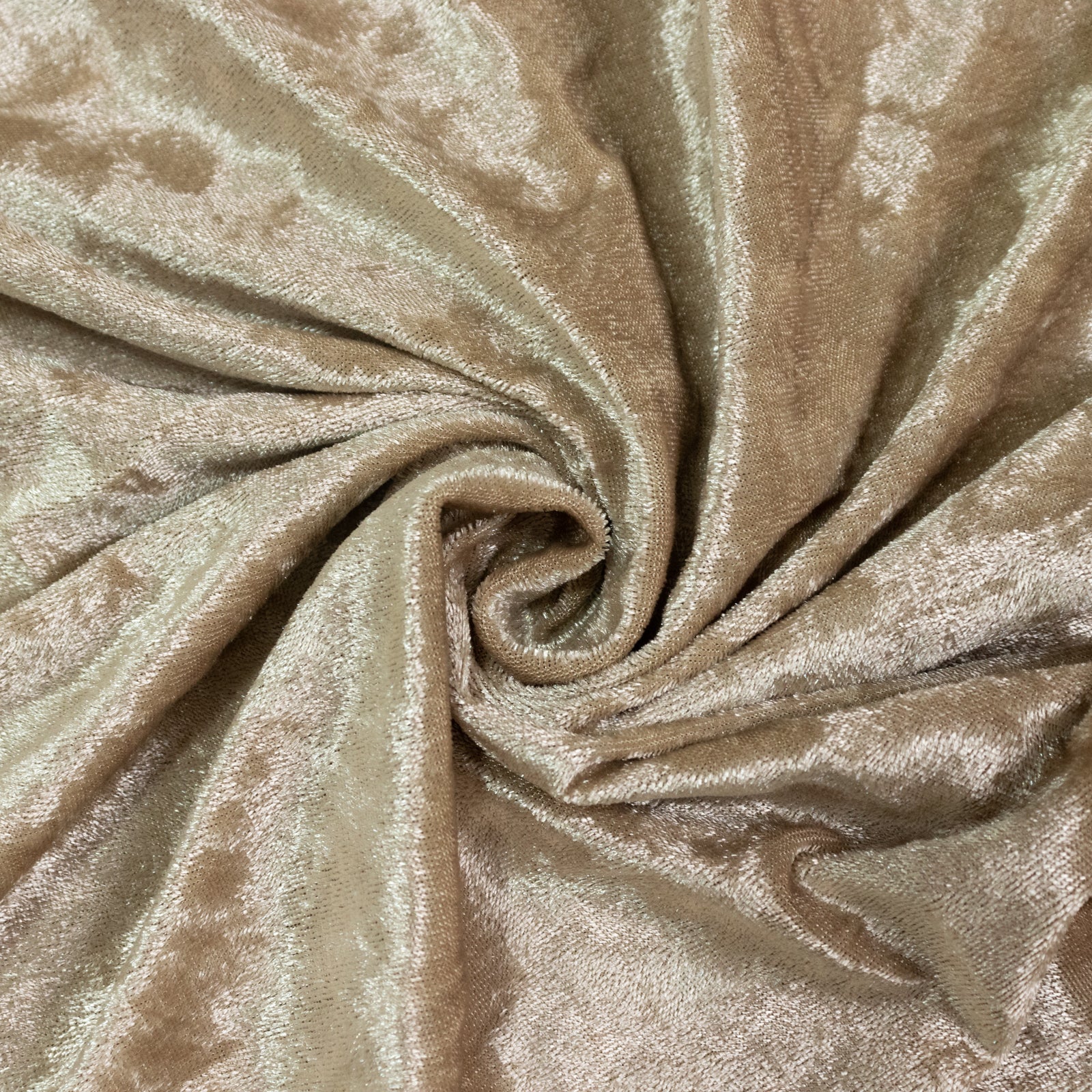 Set of 3 Beige Crushed Velvet Chiara Backdrop Stand Covers For Round Top Wedding Arches - 5ft, 6ft, 7ft
