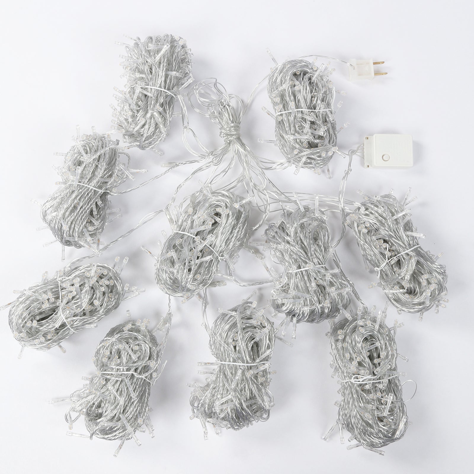 LED Curtain Fairy Lights 10ft x 50ft – Warm White 1500 LED Plug-In String Lights, 8 Modes, End-to-End Connectable, Indoor/Outdoor Use