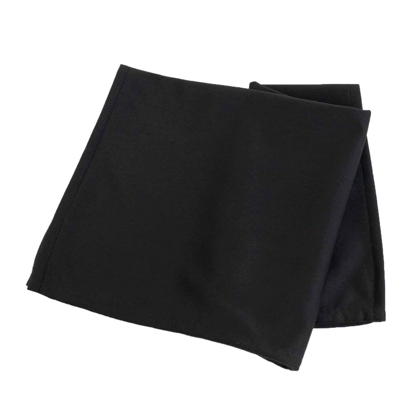 5 Pack Black Scuba Napkins – 17"x17", Wrinkle-Free & Stain Resistant Cloth Napkins