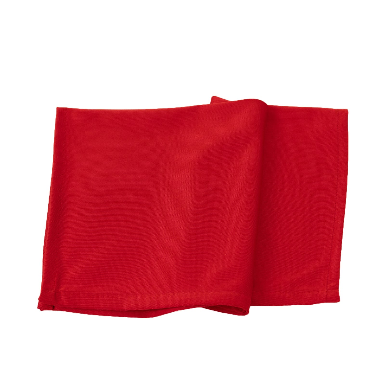 5 Pack Red Scuba Napkins – 17"x17", Wrinkle-Free & Stain Resistant Cloth Napkins