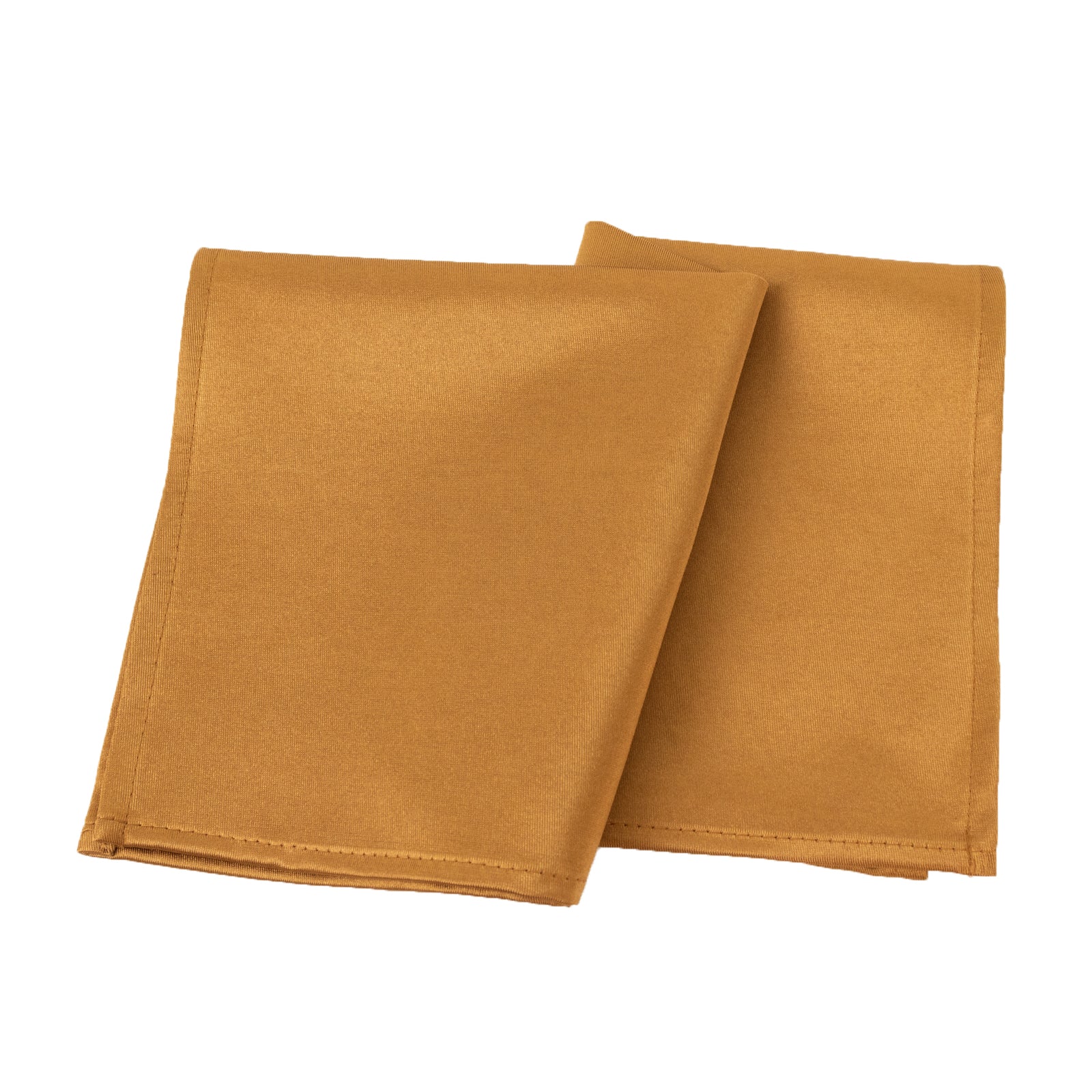 5 Pack Shimmer Gold Scuba Napkins – 17"x17" Wrinkle-Free & Stain-Resistant Cloth Table Napkins