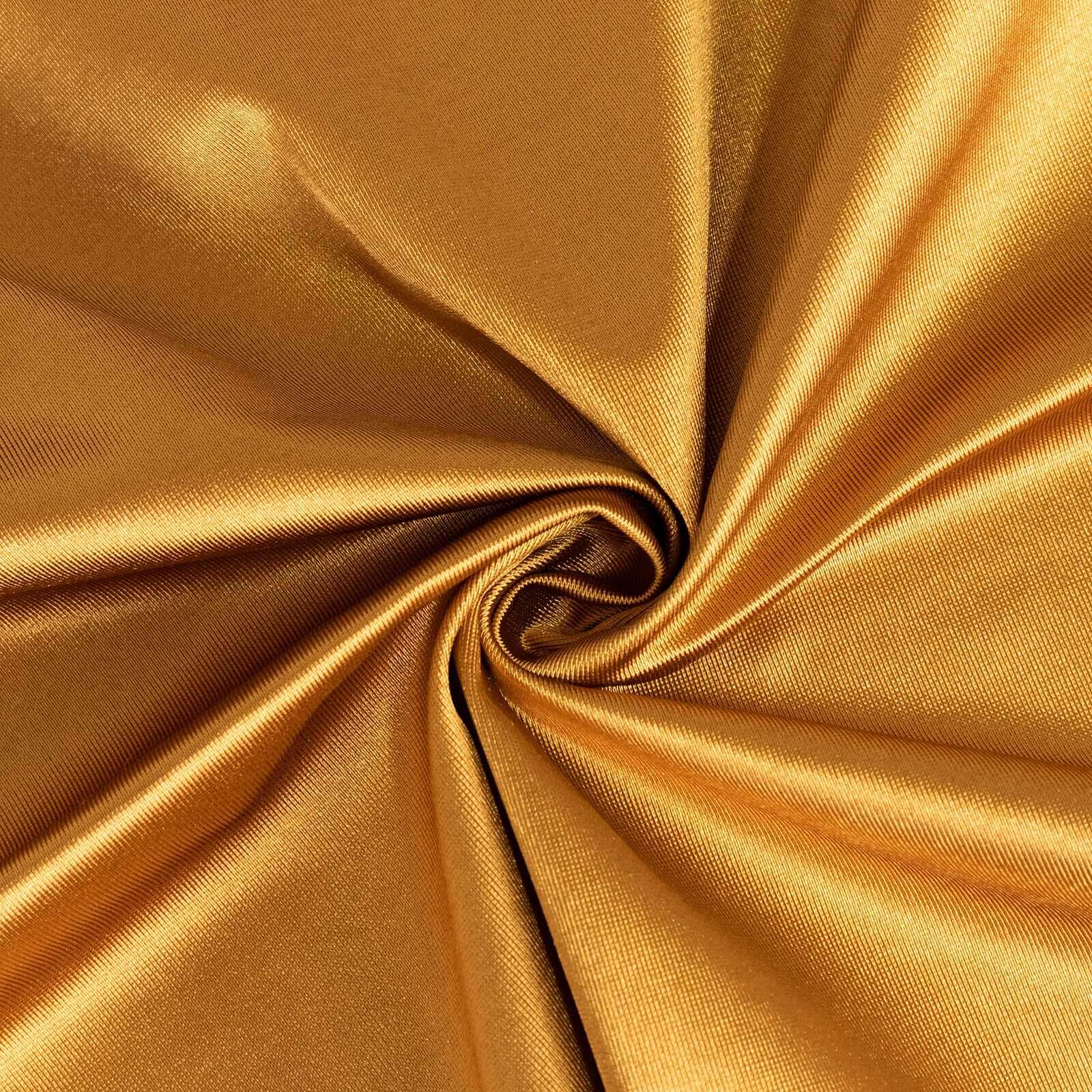 5 Pack Shimmer Gold Scuba Napkins – 17"x17" Wrinkle-Free & Stain-Resistant Cloth Table Napkins