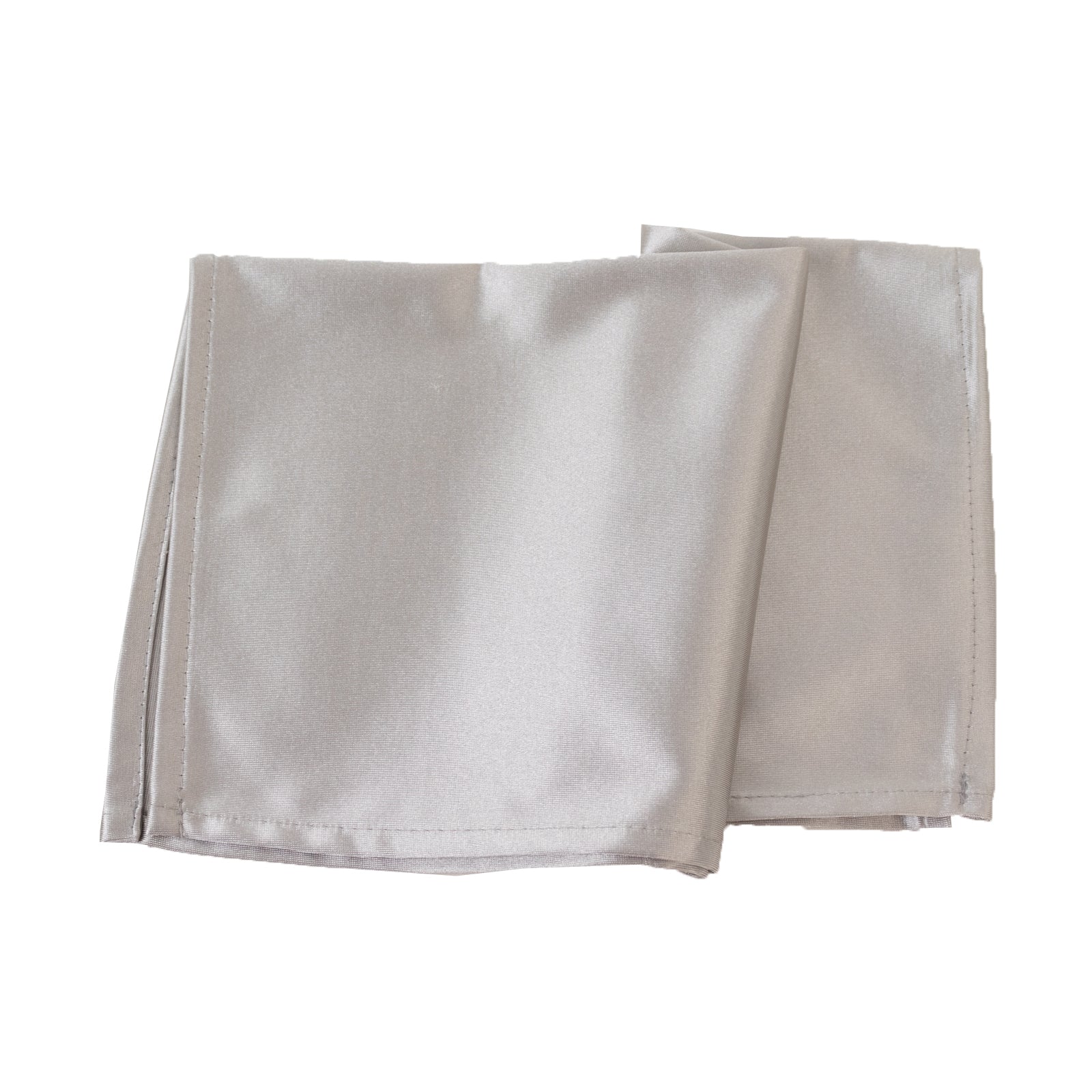 5 Pack Shimmer Silver Scuba Napkins – 17"x17" Wrinkle-Free & Stain-Resistant Cloth Table Napkins